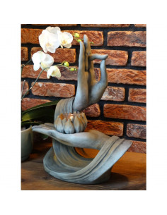 Start Steinguss Hände - Seligkeit - klein- mit Rosteffekt - Höhe 51 cm