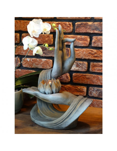 Start Steinguss Hände - Seligkeit - klein- mit Rosteffekt - Höhe 51 cm 