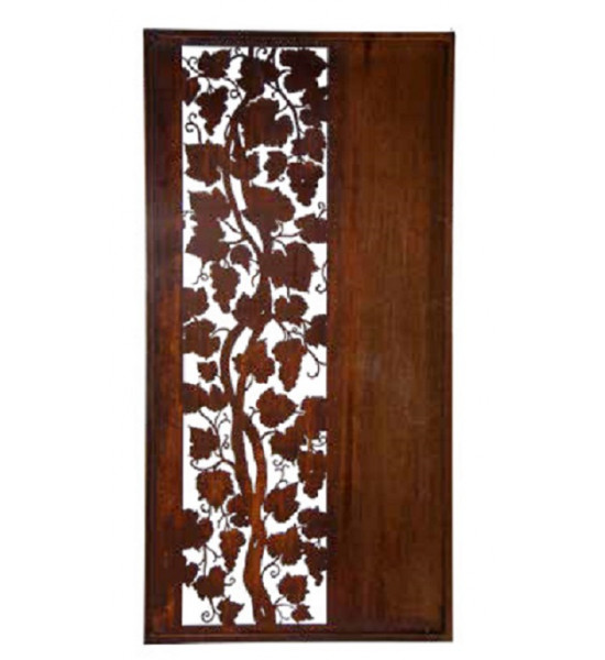Herbstdeko Sichtschutzwand - Weinranken - mit Streifenausschnitt - Höhe 200 cm - Breite 100 cm 
