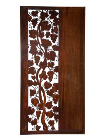 Herbstdeko Sichtschutzwand - Weinranken - mit Streifenausschnitt - Höhe 200 cm - Breite 100 cm 