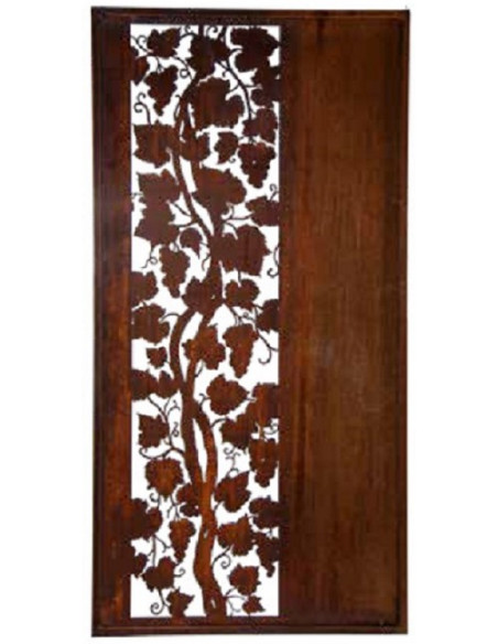 Herbstdeko Sichtschutzwand - Weinranken - mit Streifenausschnitt - Höhe 200 cm - Breite 100 cm 