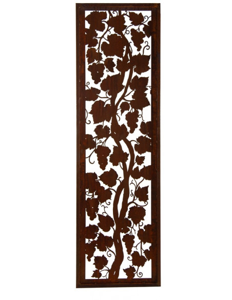 Weinblatt und Weinrebe Sichtschutz schmal - Weinranke - Höhe 200 cm - Breite 60 cm Schmale Sichtschutzwand mit einer Weinrebe al