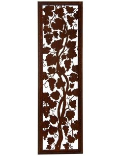 Weinblatt und Weinrebe Sichtschutz schmal - Weinranke - Höhe 200 cm - Breite 60 cm Schmale Sichtschutzwand mit einer Weinrebe al 2