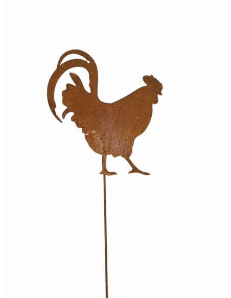 Bauernhoftiere Gockel als Gartenstecker - Höhe 24 cm - Breite 22 cm Hahn als Gartenstecker für Deine Gartendeko Zuhause.

Höhe