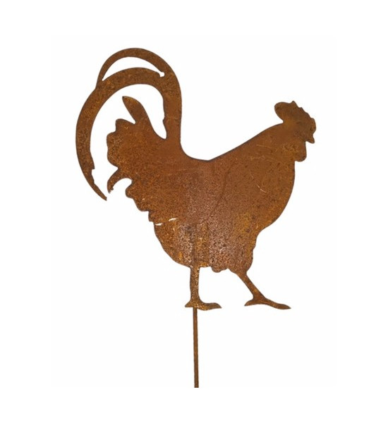 Bauernhoftiere Gockel als Gartenstecker - Höhe 24 cm - Breite 22 cm Hahn als Gartenstecker für Deine Gartendeko Zuhause.

Höhe
