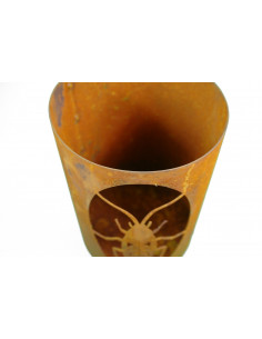 Windlichter & Laternen Insektenwindlicht mit Motiv langer Käfer Höhe 22 cm - Windlichter mit Tiere Dieses Windlicht aus Metall h 2
