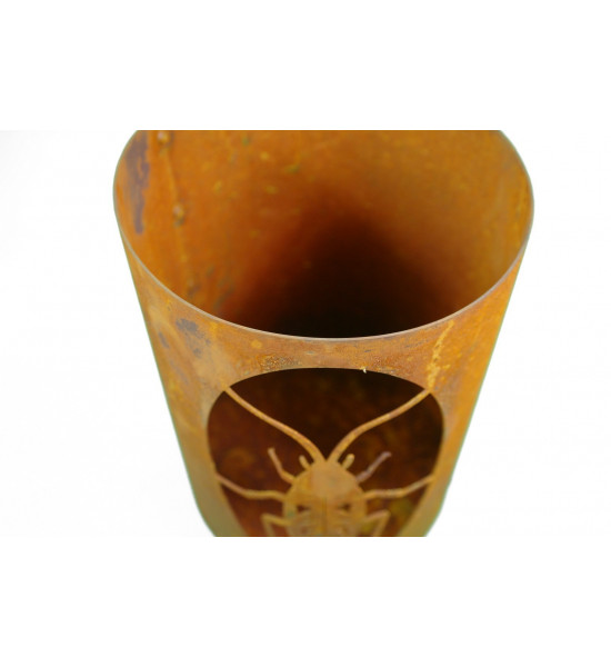 Windlichter & Laternen Insektenwindlicht mit Motiv langer Käfer Höhe 22 cm - Windlichter mit Tiere Dieses Windlicht aus Metall h