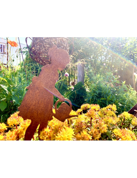 Gartendeko Rost gießendes Mädchen - Lisa - Höhe 18 cm - Gartenstecker und Stecker für Töpfe 
Höhe 18 cm
zzgl. Stecker
 Gartendeko Rost gießendes Mädchen - Lisa - Höhe 18 cm - Gartenstecker und Stecker für Töpfe 
Höhe 18 cm
zzgl. Stecker