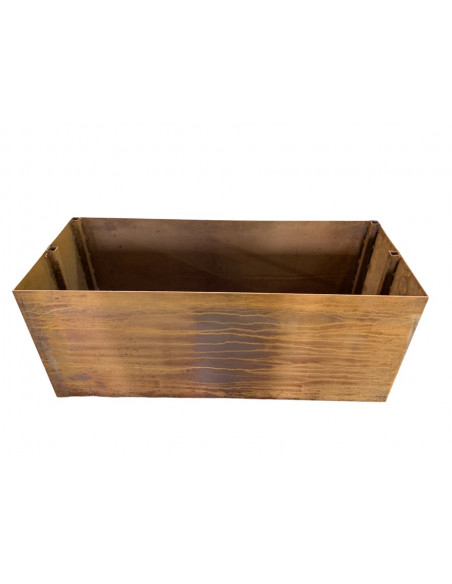 kreative Pflanzgefäße  3mm starkes Hochbeet - Pflanztopf mit 2+2 Halterungen für Sichtschutzwände 100 cm breit 3mm Topf mit 2+2 