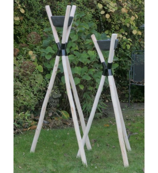 Holzdeko Gartenfackel Holz - groß - Höhe 160 cm - inkl. Kerze Eine elegante Beleuchtung für stimmungsvolle Abende im Freien. Ver