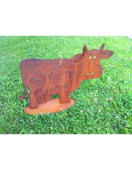 Rost Kuh 'Milka'  25 x 35 cm, auf Platte Rost Kuh 'Milka'  25 x 35 cm, auf Platte