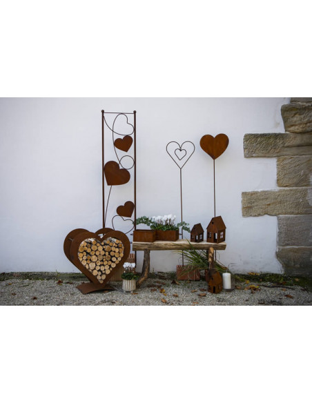 Rosenbögen und Rankhilfen Rankhilfe Herz - zum Stecken - Höhe 145 cm - 36 cm Breite 
Höhe 145 cm
Breite 36 cm
+ Spieße 20 cm