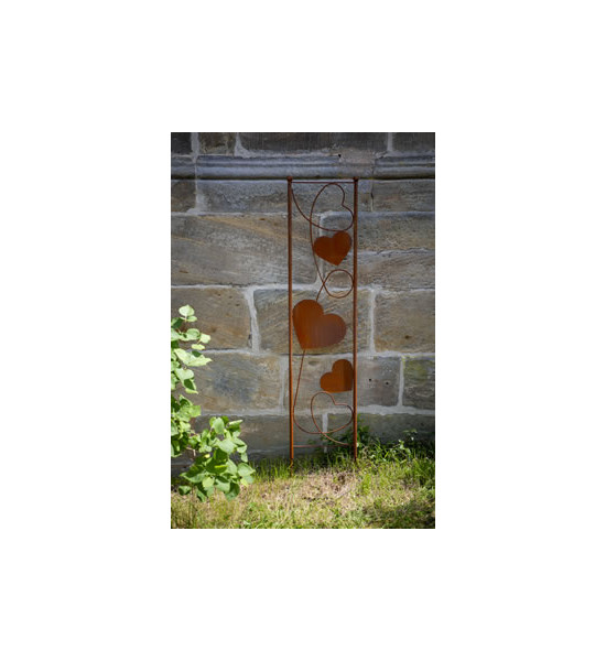 Rosenbögen und Rankhilfen Rankhilfe Herz - zum Stecken - Höhe 145 cm - 36 cm Breite 
Höhe 145 cm
Breite 36 cm
+ Spieße 20 cm