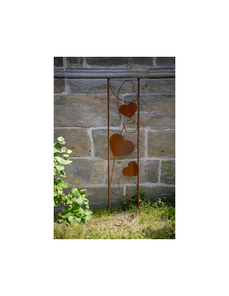 Rosenbögen und Rankhilfen Rankhilfe Herz - zum Stecken - Höhe 145 cm - 36 cm Breite 
Höhe 145 cm
Breite 36 cm
+ Spieße 20 cm
