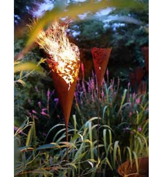 Pflanzgefäße + Schalen + Kronen Filigrane Pflanztüte - Rankencono - mit Rohr als Steckverbindung - 44 cm Höhe - Größe 2 Pflanzsc