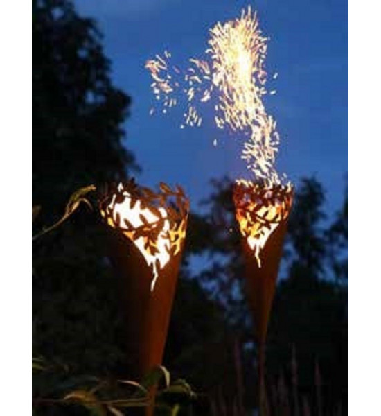 Pflanzgefäße + Schalen + Kronen Filigrane Pflanztüte - Rankencono - mit Rohr als Steckverbindung - 44 cm Höhe - Größe 2 Pflanzsc