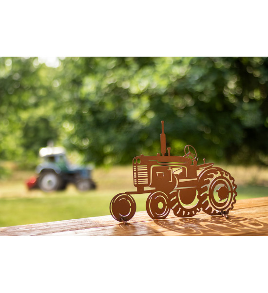 Deko Traktor aus Metall - Breite 45 cm