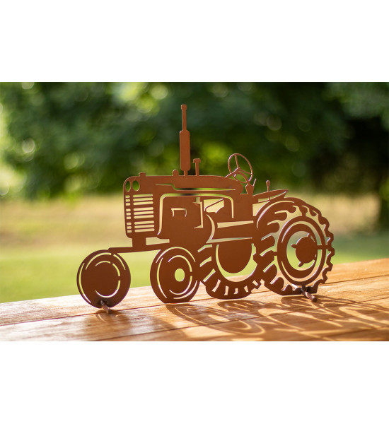 Deko Traktor aus Metall - Breite 45 cm