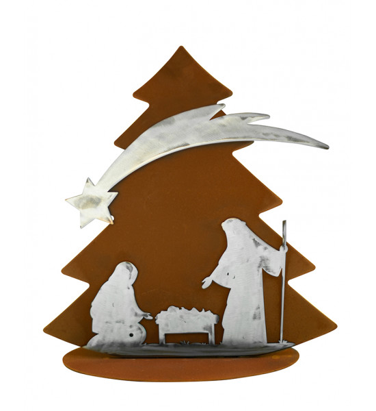 Deko Christbaum mit Krippenszene - Höhe 40 cm