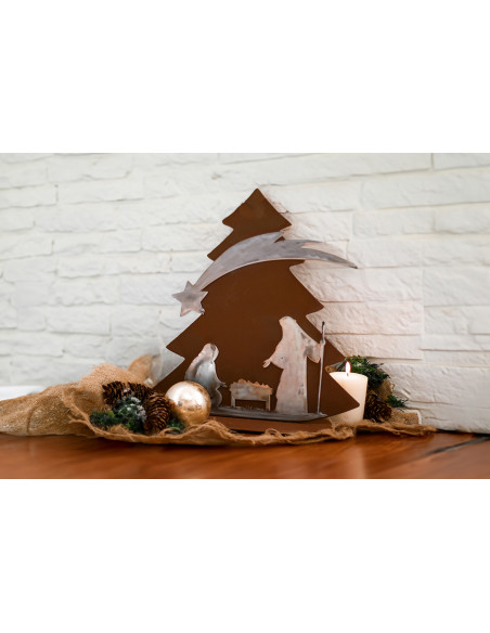Deko Christbaum mit Krippenszene - Höhe 40 cm Deko Christbaum mit Krippenszene - Höhe 40 cm