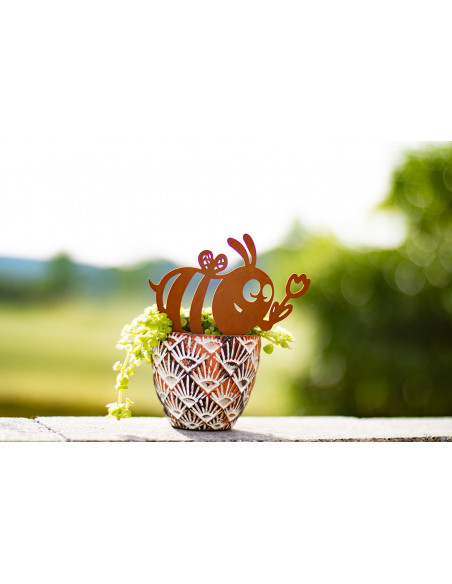 Rost Beetstecker - Fleißige Biene - Höhe 16 cm