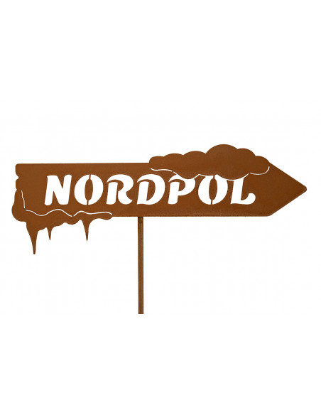 Nordpol Metall Gartenstecker - Breite 42,5 cm
