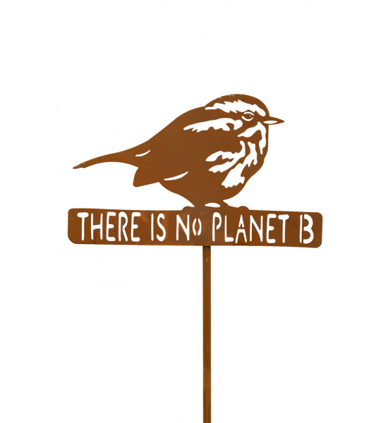 Gartenstecker - THERE IS NO PLANET B - Breite 25 cm