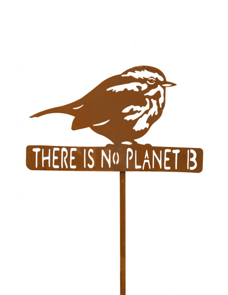 Gartenstecker - THERE IS NO PLANET B - Breite 25 cm