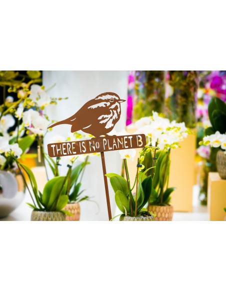 Gartenstecker - THERE IS NO PLANET B - Breite 25 cm