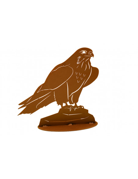 Greifvogel Silhouette aus Edelrost - Habicht - Höhe 39 cm
