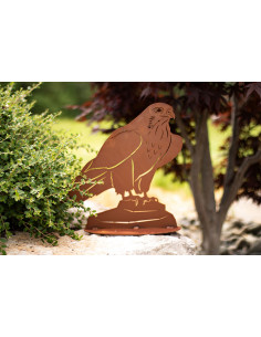 Greifvogel Silhouette aus Edelrost - Habicht - Höhe 39 cm 2