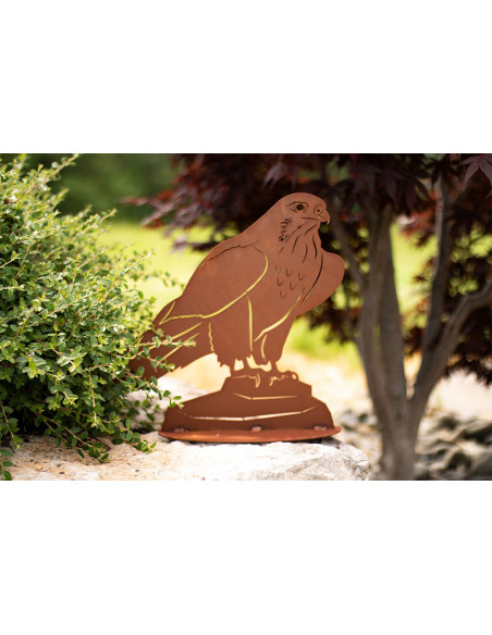 Greifvogel Silhouette aus Edelrost - Habicht - Höhe 39 cm