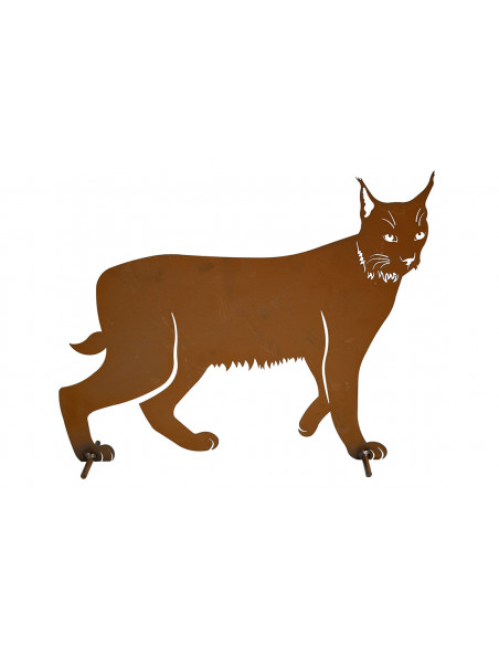 Großer Deko Luchs aus Metall - Breite 70 cm