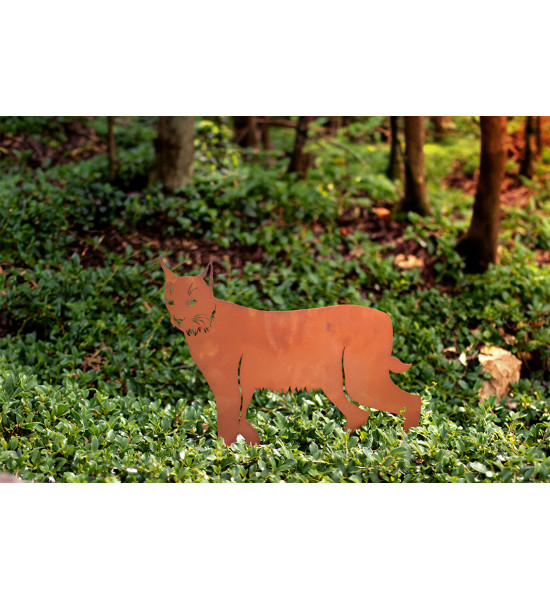 Großer Deko Luchs aus Metall - Breite 70 cm