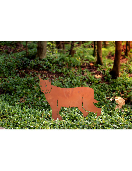 Großer Deko Luchs aus Metall - Breite 70 cm