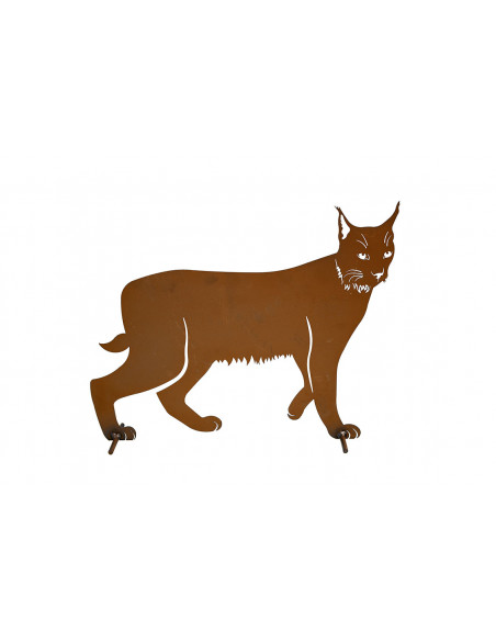 Kleiner Deko Luchs aus Metall - Breite 50 cm Kleiner Deko Luchs aus Metall - Breite 50 cm