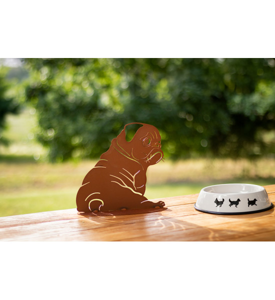 Deko Hund - Mops Oskar - Höhe 29 cm