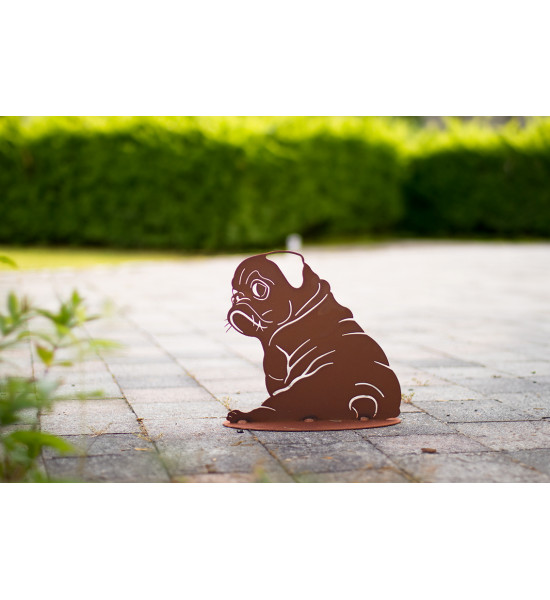 Deko Hund - Mops Oskar - Höhe 29 cm