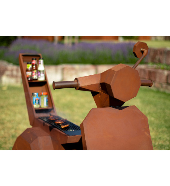 Grill - Roller - Länge 196 cm - Kleiner Grill für Vespa und Roller Liebhaber