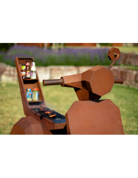 Grill - Roller - Länge 196 cm - Kleiner Grill für Vespa und Roller Liebhaber