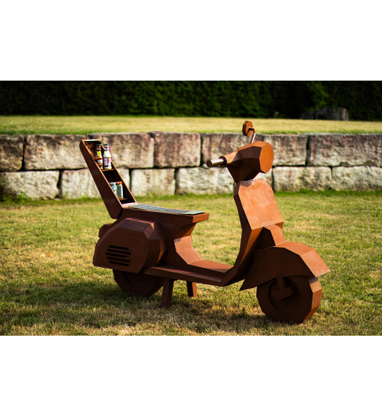 Grill - Roller - Länge 196 cm - Kleiner Grill für Vespa und Roller Liebhaber
