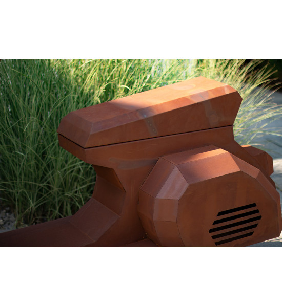 Grill - Roller - Länge 196 cm - Kleiner Grill für Vespa und Roller Liebhaber