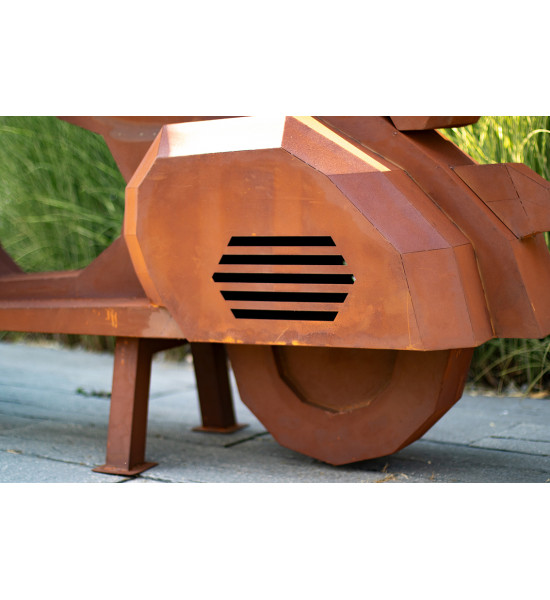 Grill - Roller - Länge 196 cm - Kleiner Grill für Vespa und Roller Liebhaber