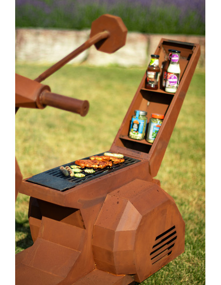 Grill - Roller - Länge 196 cm - Kleiner Grill für Vespa und Roller Liebhaber