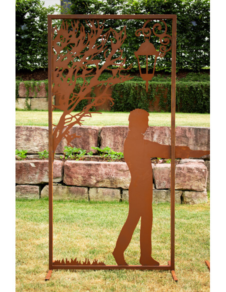 Metall Sichtschutzwand Set - Verliebtes Pärchen - Höhe 200 cm