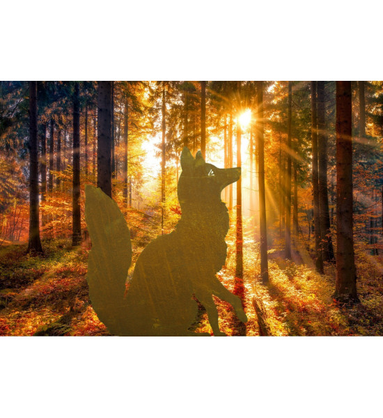 Tierstecker Edelrost Sitzender Fuchs auf Stab 60 cm Dekorativer Fuchs, sitzend auf Stab für Ihr Heim, Landhaus oder Garten
Höhe