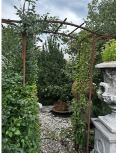 Rosenbogen Metall Rosenbogen Pergola 100 x 220 edelrost 
Höhe 220 cm
Breite 100 cm
Tiefe 44 cm 2