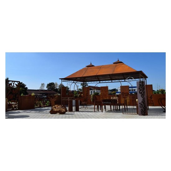 Pavillon "Kiosk" 5m x 3m mit Blechdach Preis inkl. Lieferung und Aufbau!