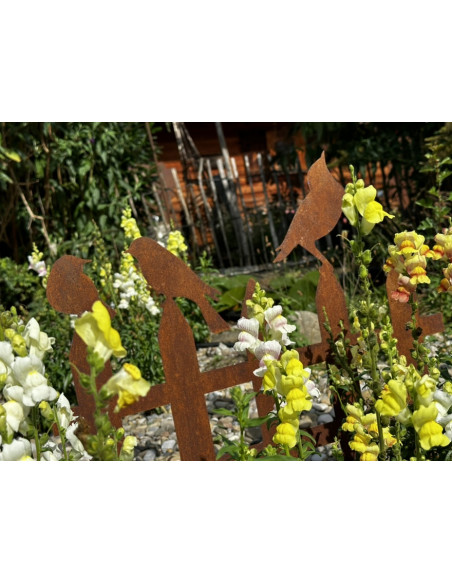 Zaun Metall Vogelzaun 2er Set zum Stecken Mittel 50 cm hoch 60 cm breit 




Niedliche kleine Vogelzäune zum Stecken im 2er