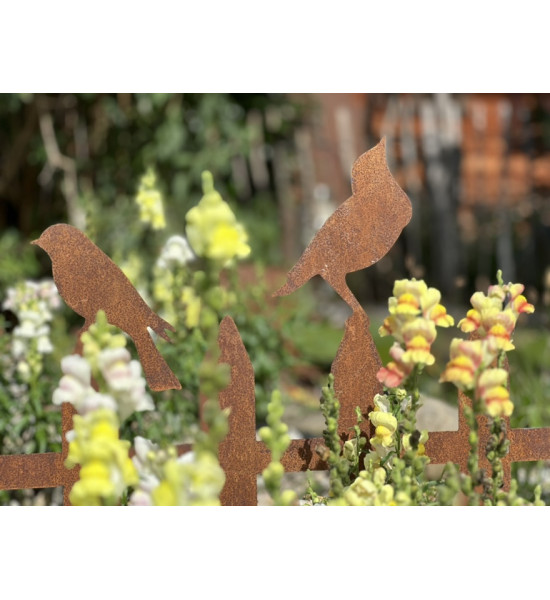 Zaun Metall Vogelzaun 2er Set zum Stecken Mittel 50 cm hoch 60 cm breit 




Niedliche kleine Vogelzäune zum Stecken im 2er